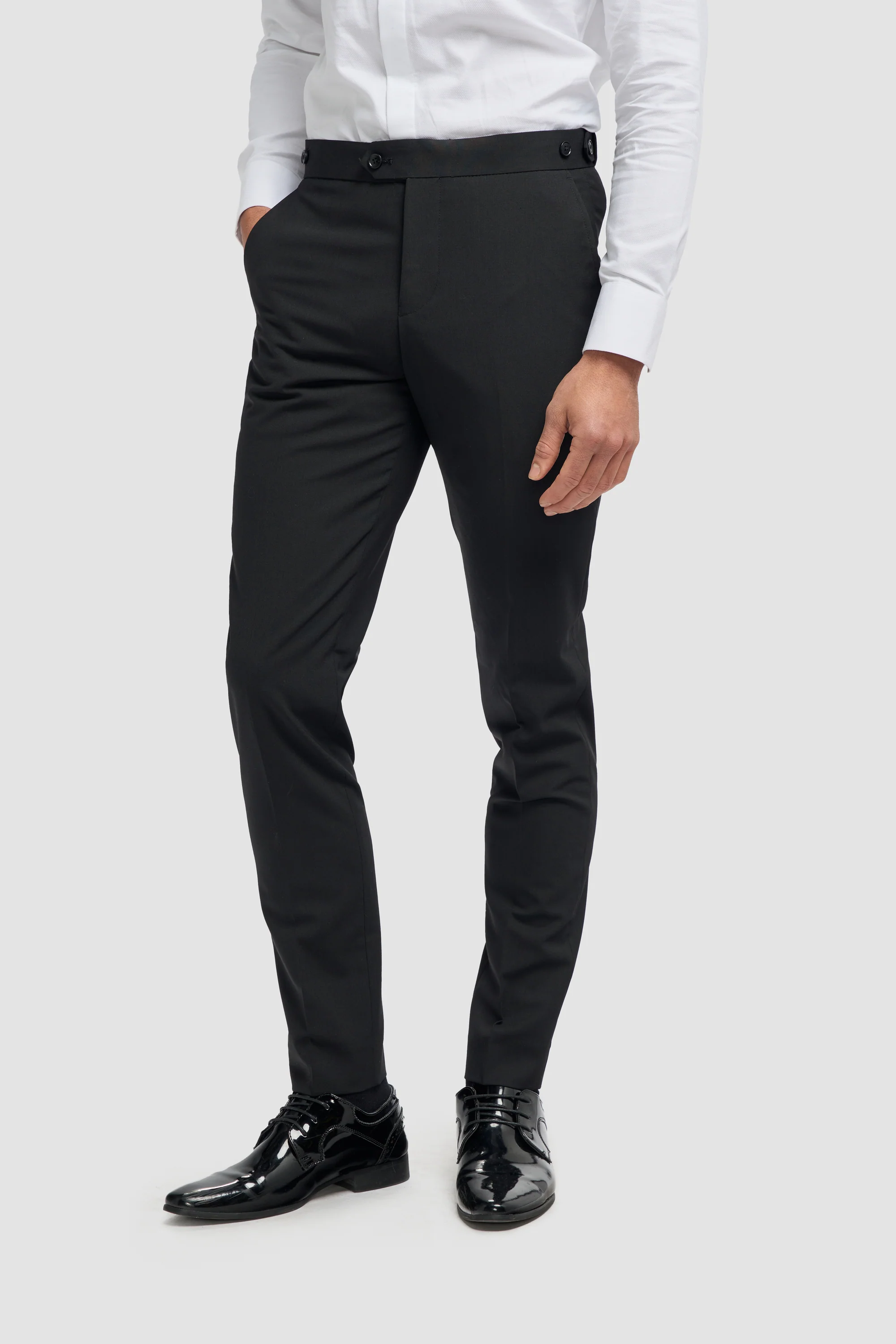 Aspen Black Double Breasted Two Piece Suit - Image 7