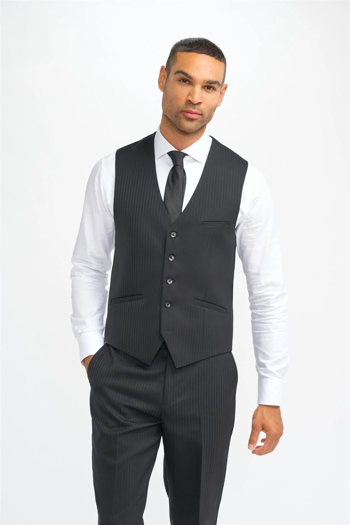 Roberto Black Three Piece Suit - Image 4