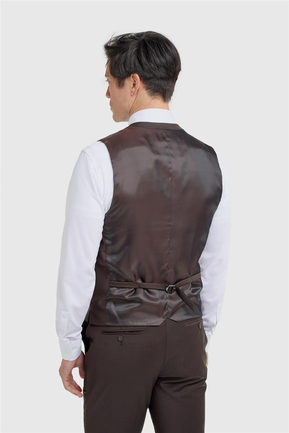 Bond Wool Rich Auburn Waistcoat - Image 3