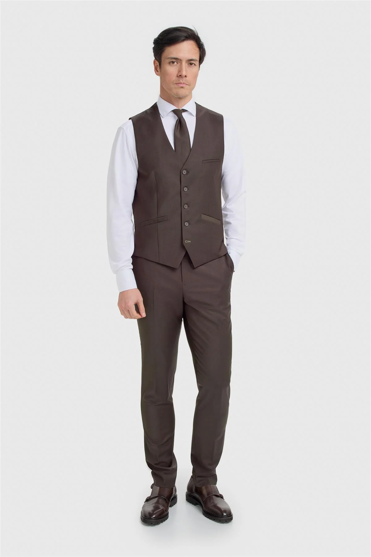 Bond Wool Rich Auburn Waistcoat - Image 2