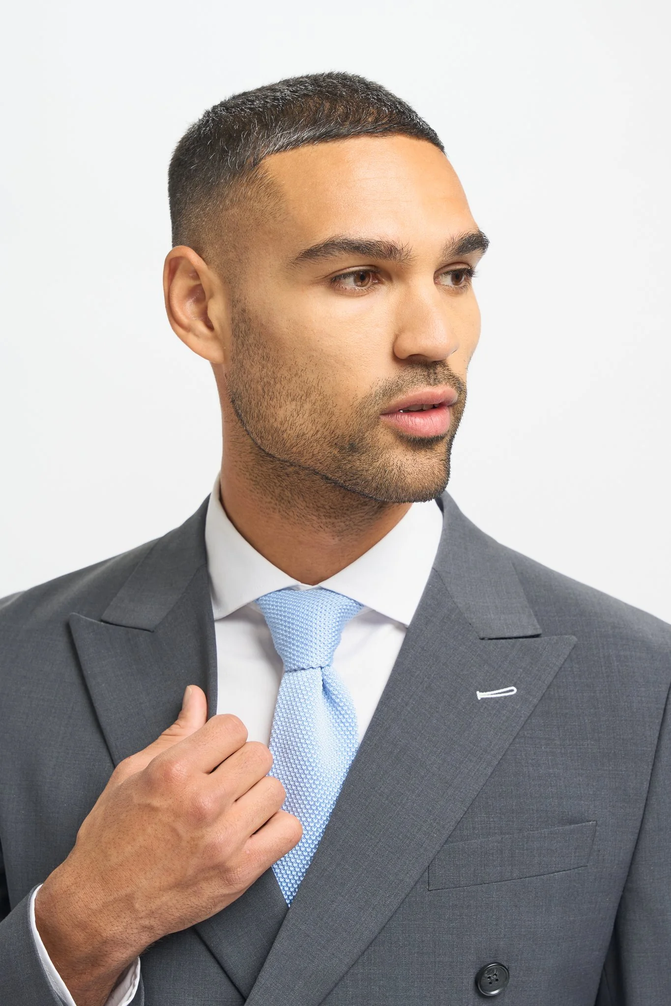 Bond Wool Rich Charcoal Double Breasted Suit - Image 3