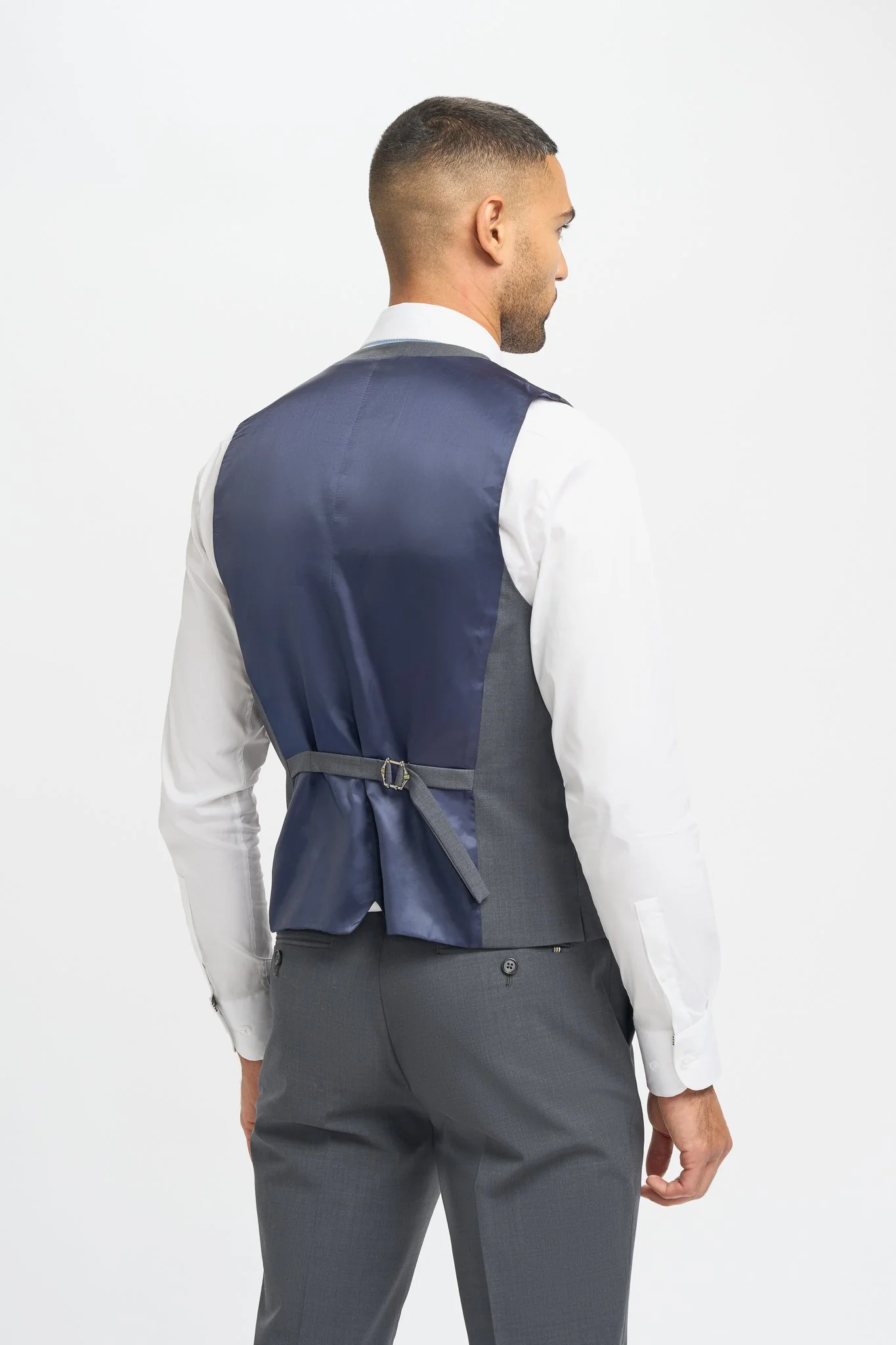 Bond Wool Rich Charcoal Three Piece Suit - Image 6
