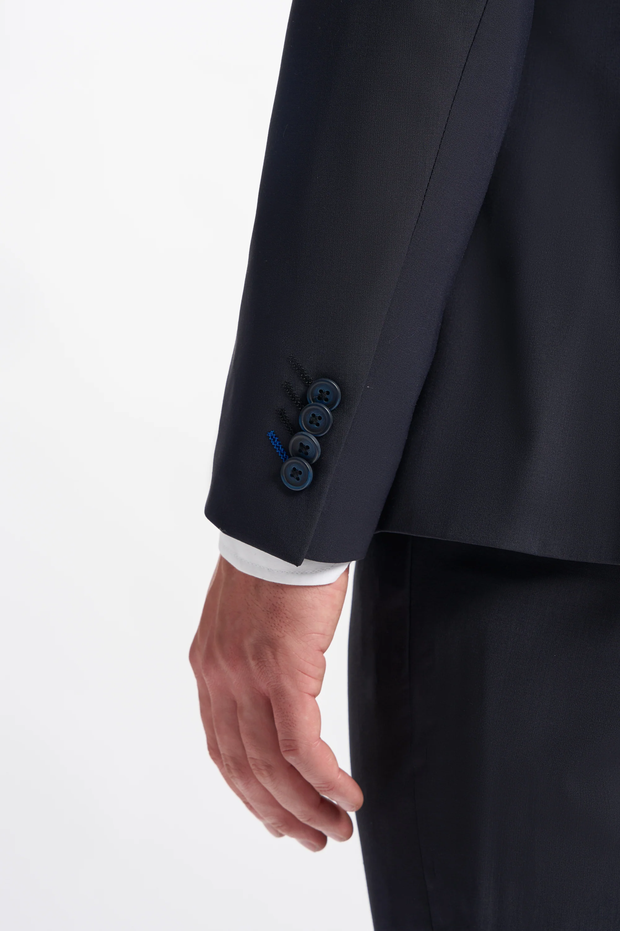 Bond Wool Rich Midnight Navy Double Breasted Two Piece Suit - Image 5