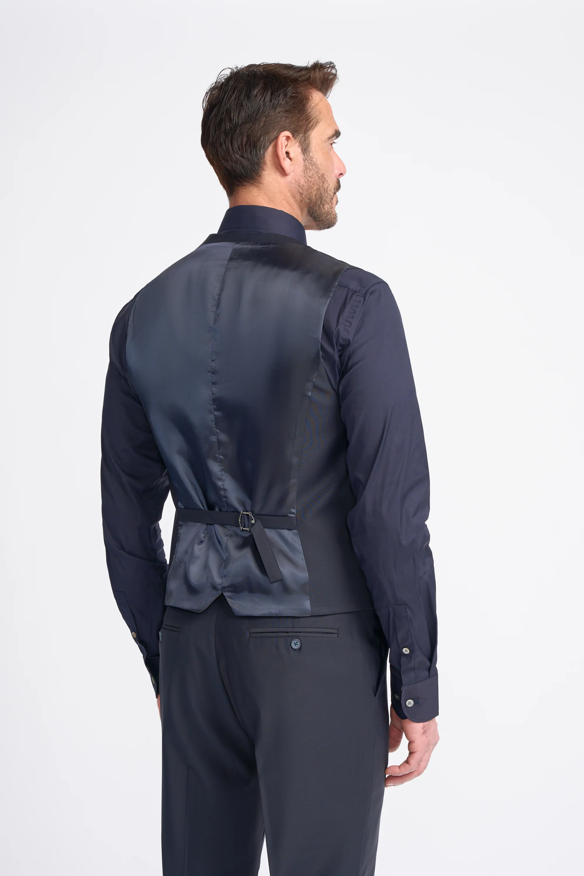 Bond Wool Rich Midnight Navy Three Piece Suit - Image 6