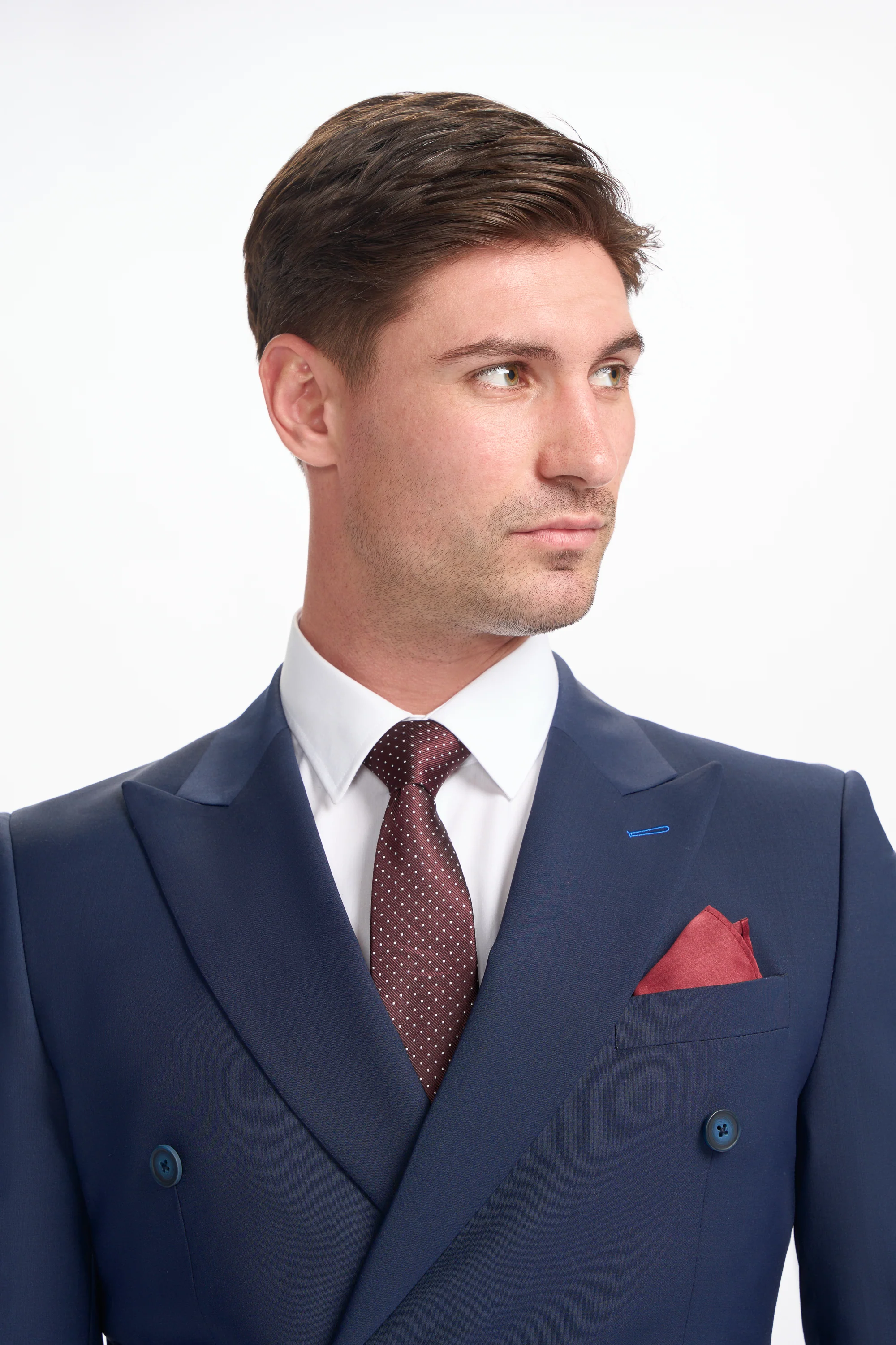 Bond Wool Rich Navy Double Breasted Two Piece Suit - Image 5