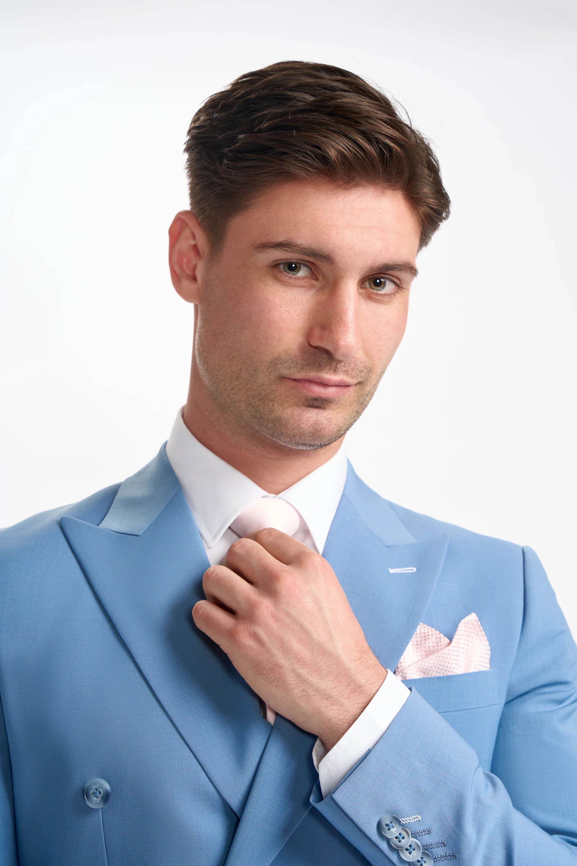 Bond Wool Rich Ocean Blue Double Breasted Two Piece Suit - Image 5
