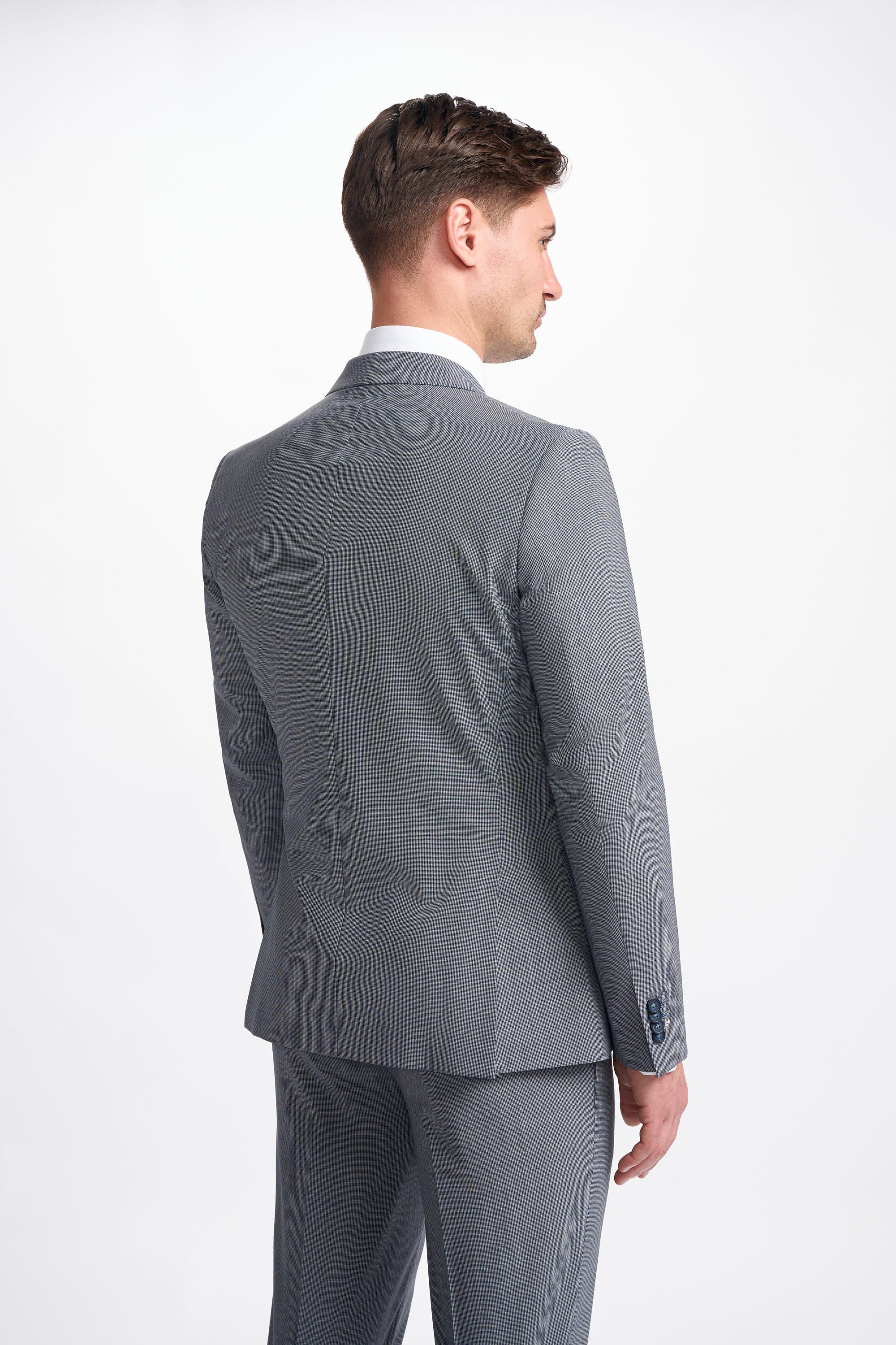 Bond Wool Rich Puppy Tooth Double Breasted Two Piece Suit - Image 3