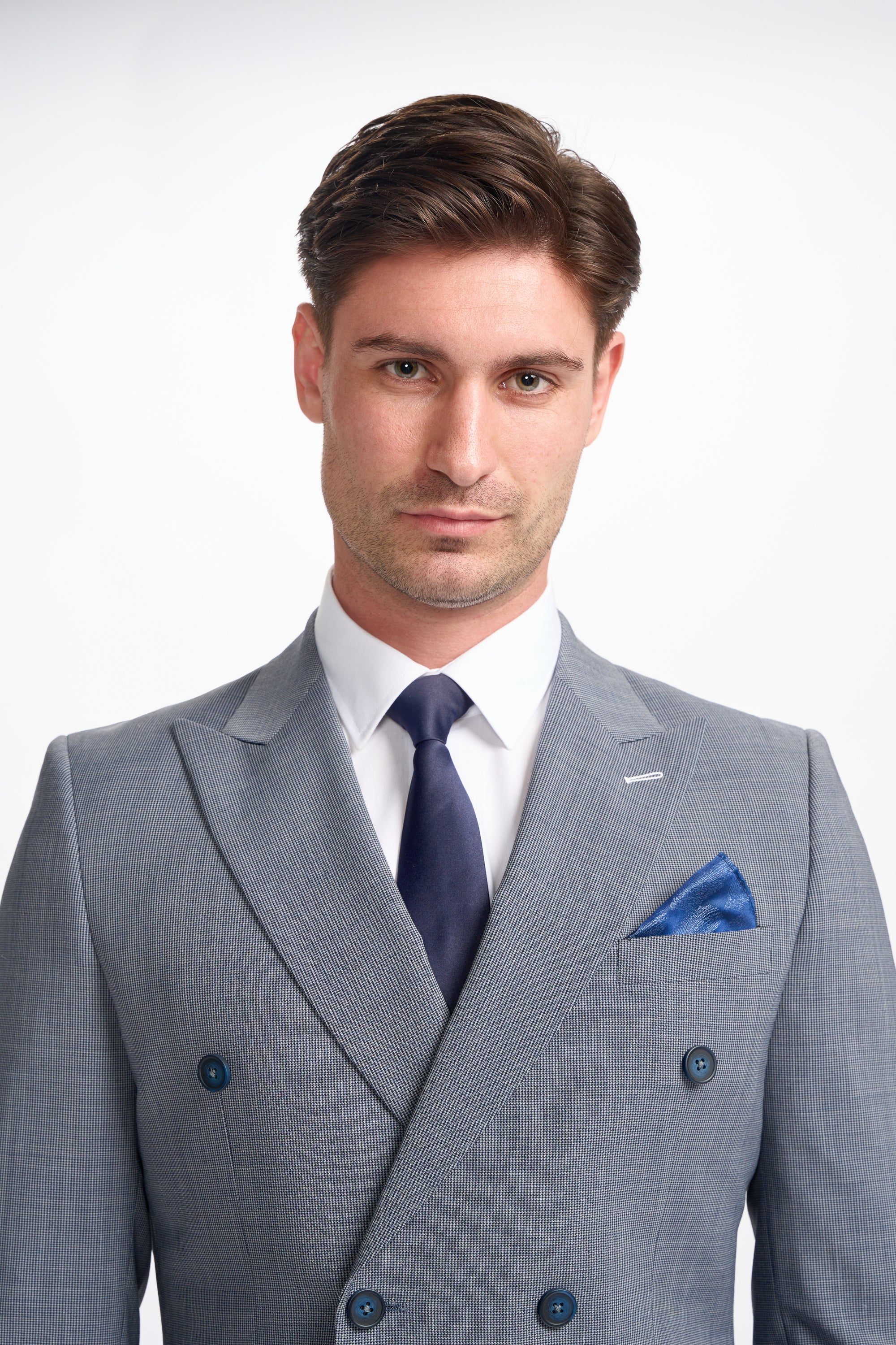 Bond Wool Rich Puppy Tooth Double Breasted Two Piece Suit - Image 6