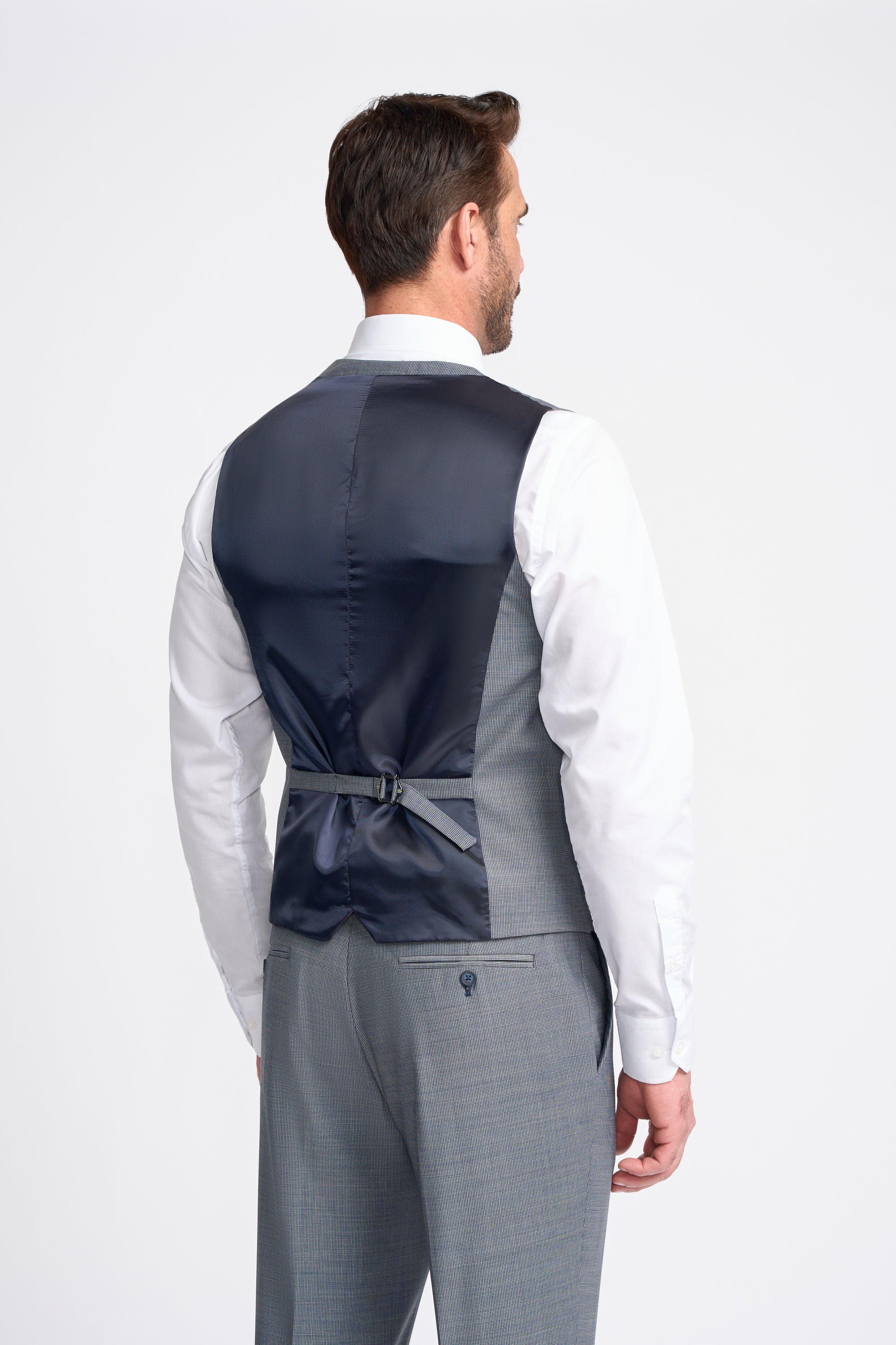 Bond Wool Rich Puppy Tooth Three Piece Suit - Image 7