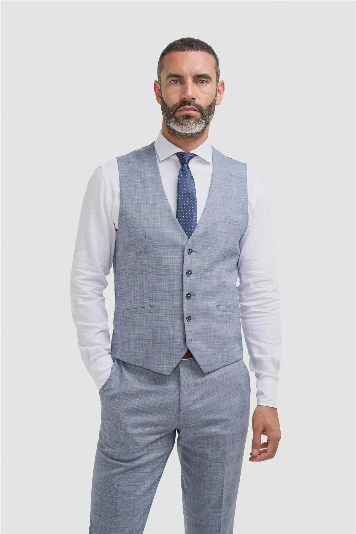 Camden Blue Three Piece Suit - Image 4