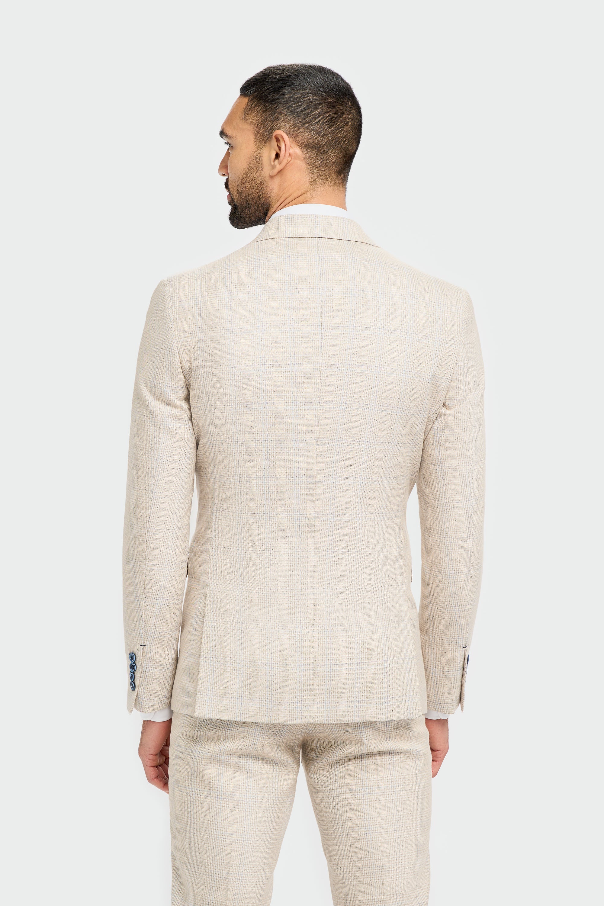 Caridi Beige Double Breasted Blazer - Image 6