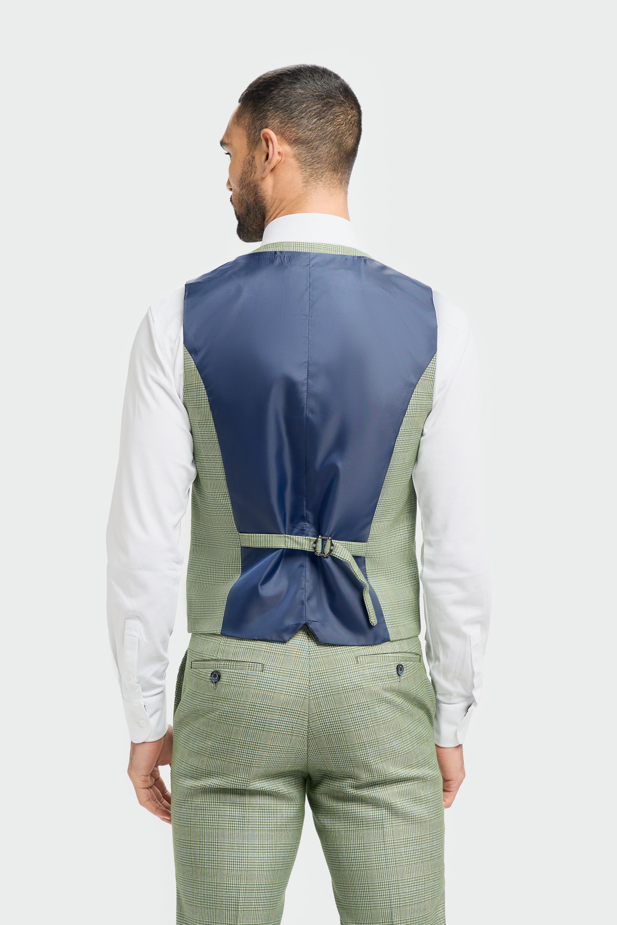 Caridi Sage Regular Check Three Piece Suit - Image 7