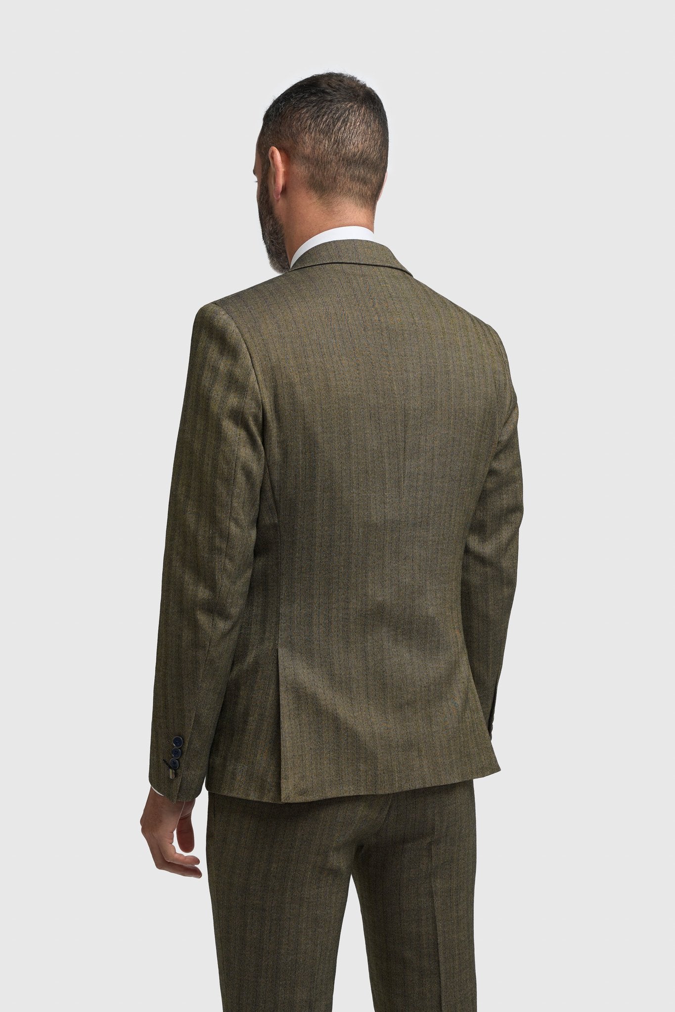 Damon Three Piece Suit with Double Breasted Waistcoat - Image 3