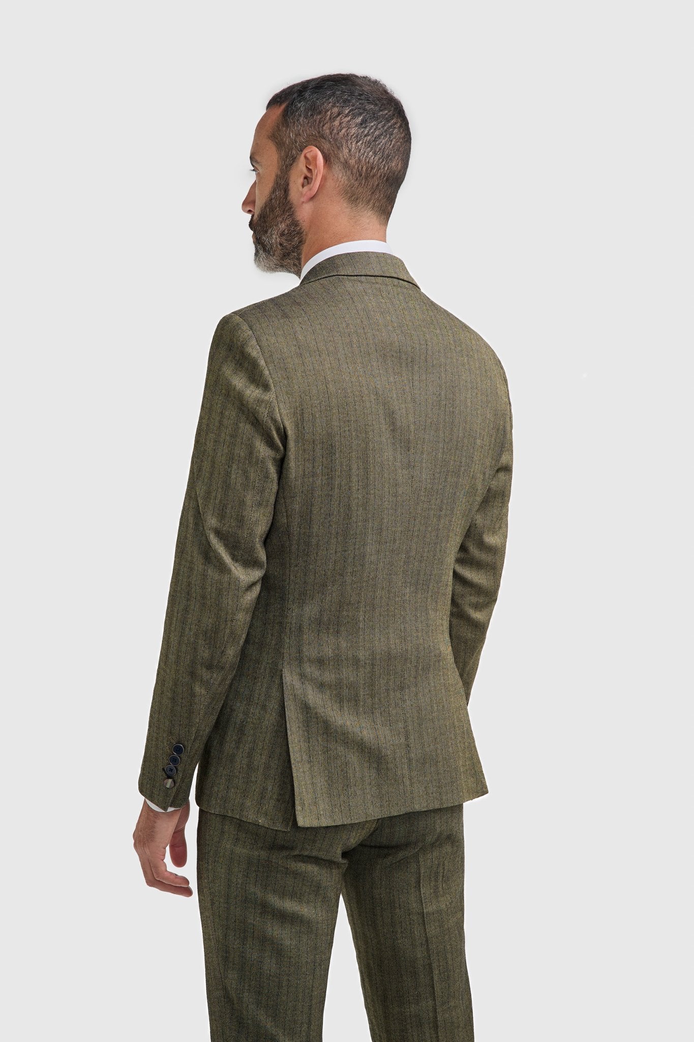 Damon Three Piece Suit with Single Breasted Waistcoat - Image 3