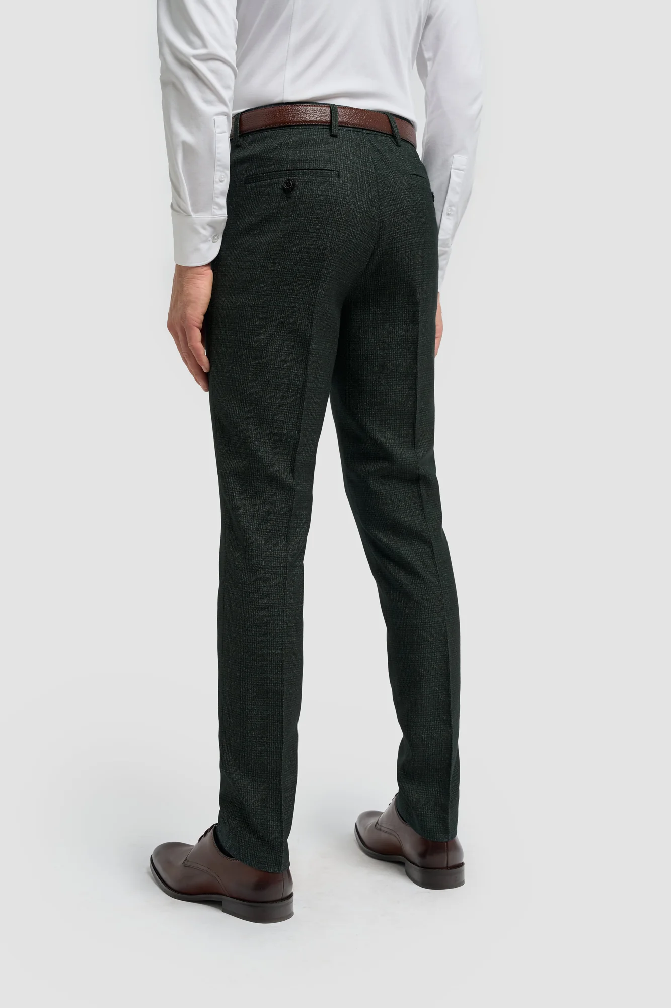 Caridi Olive Regular Check Three Piece Suit - Image 6