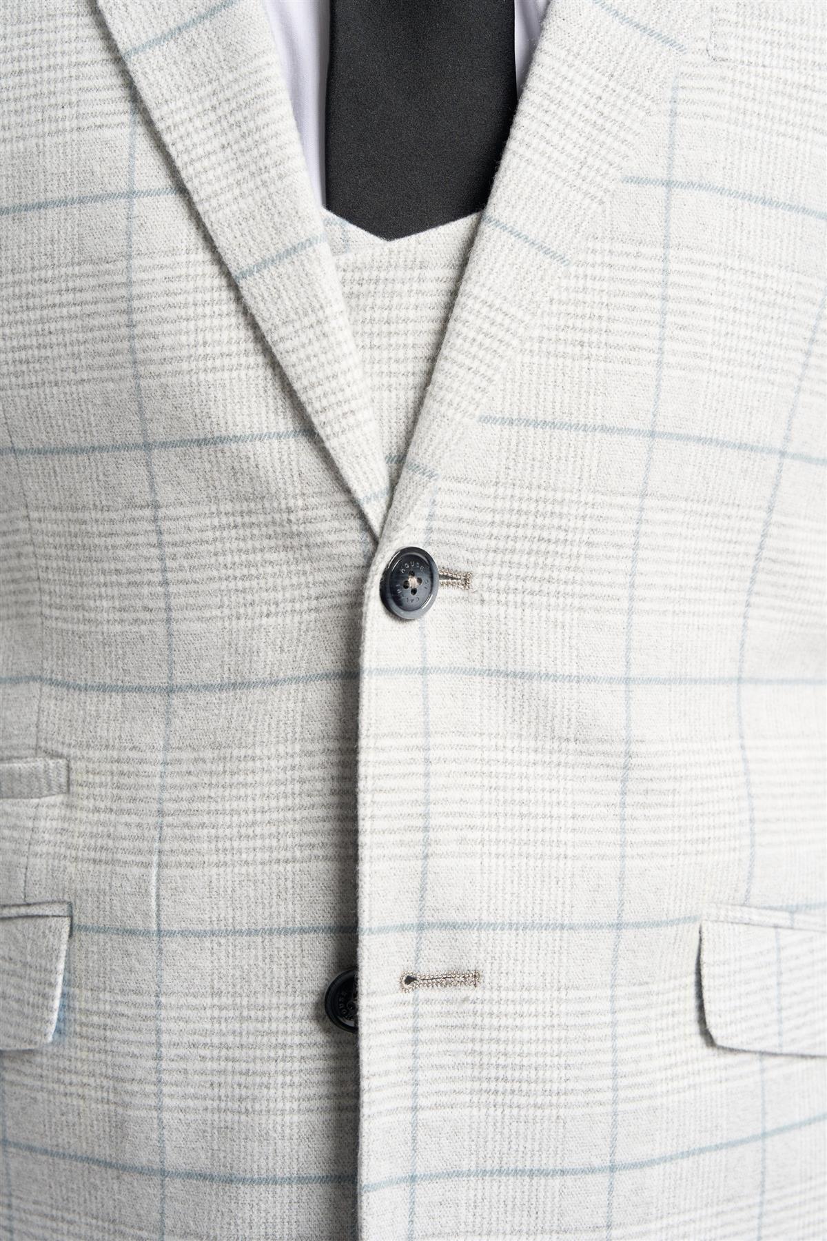 Light Grey Check Blazer - Image 5