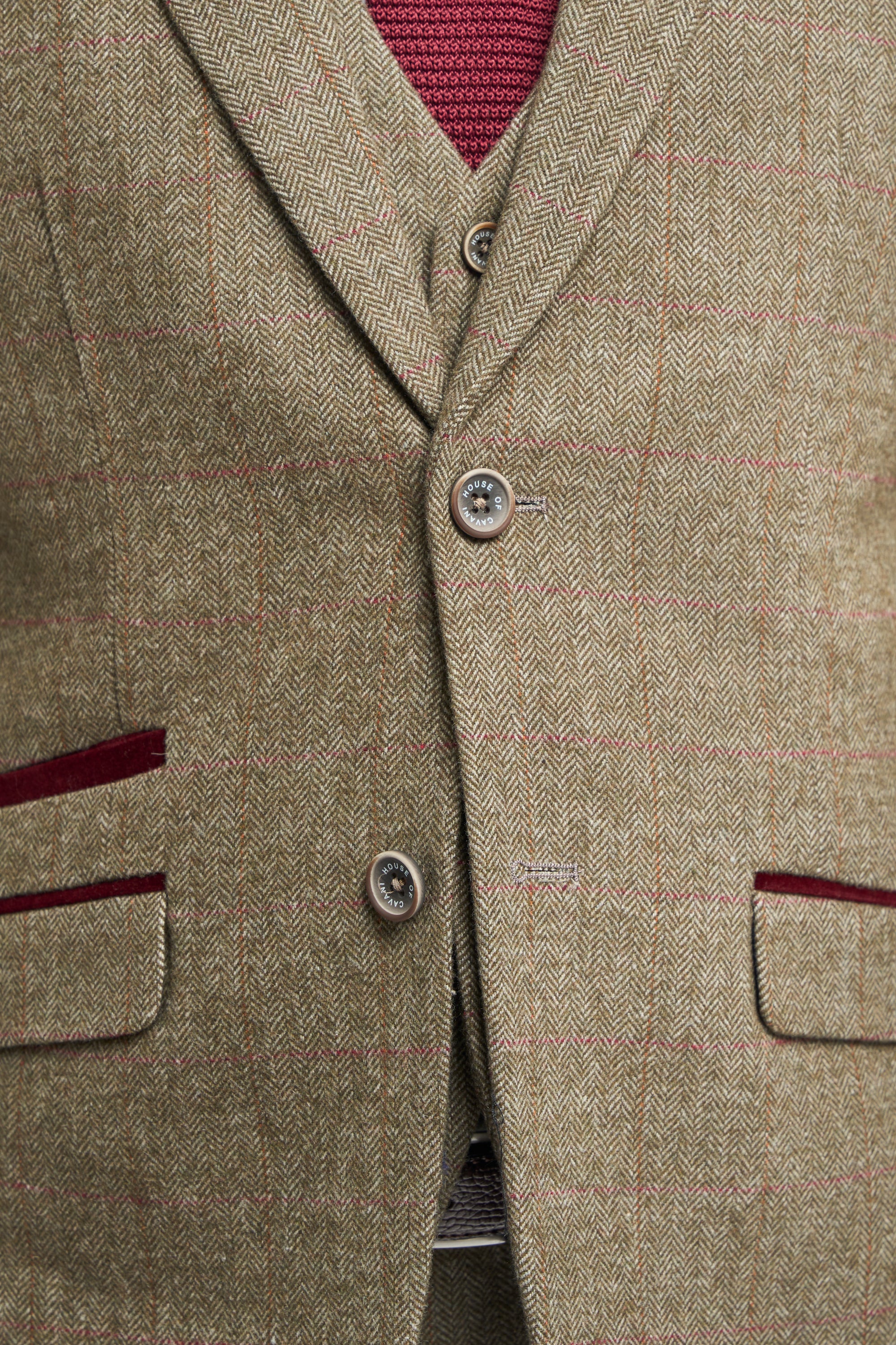 Sage Check Three Piece Suit - Image 3