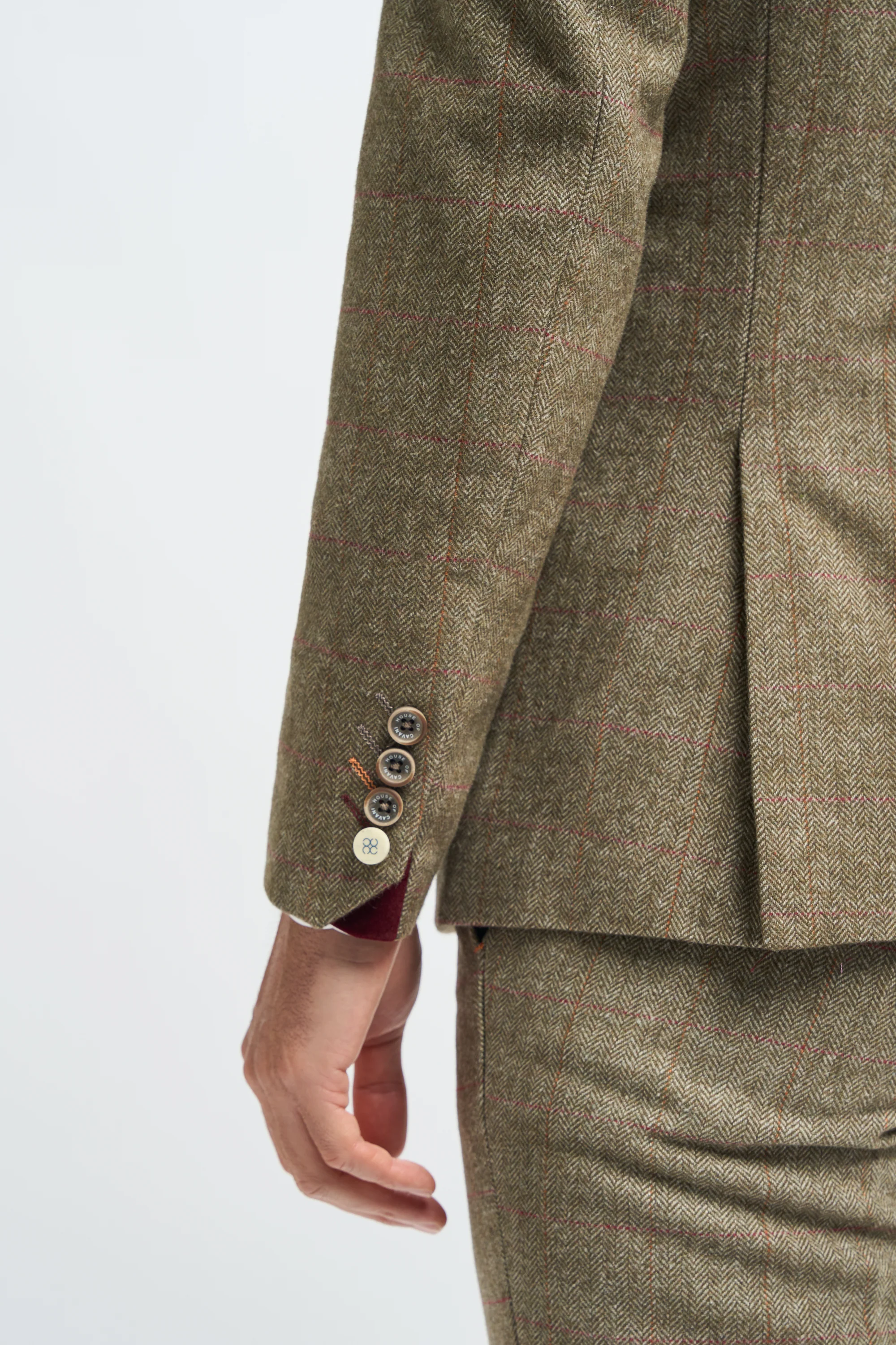 Sage Check Three Piece Suit - Image 5