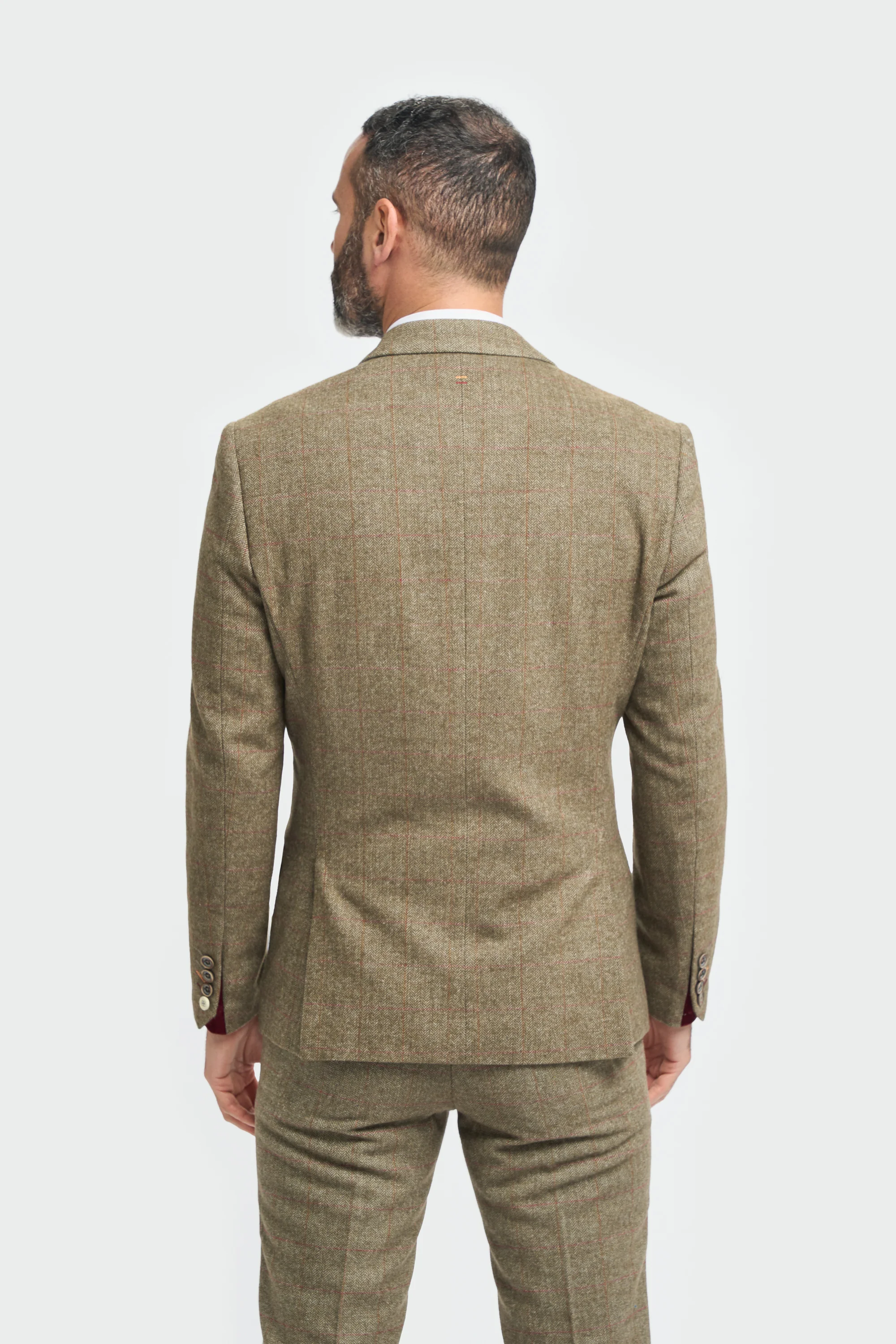 Sage Check Three Piece Suit - Image 6
