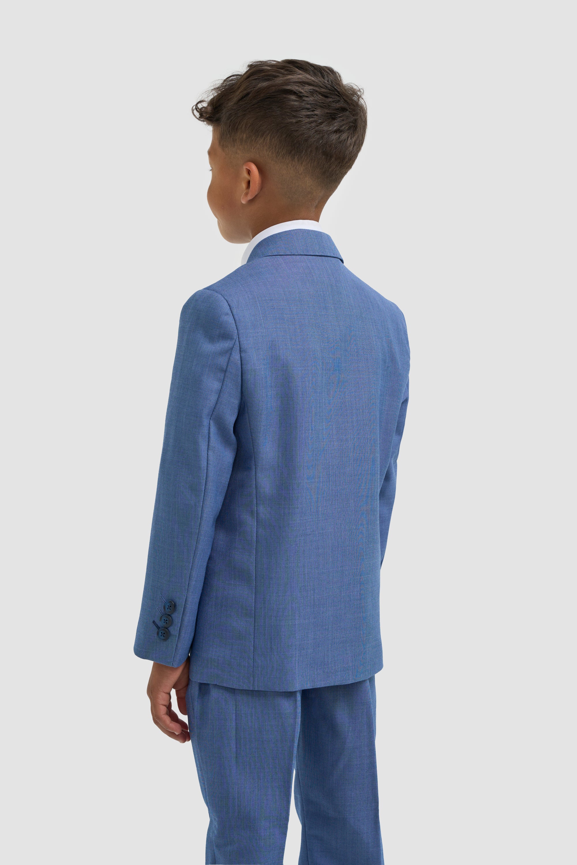Boys Sky Blue Three Piece Suit - Image 3