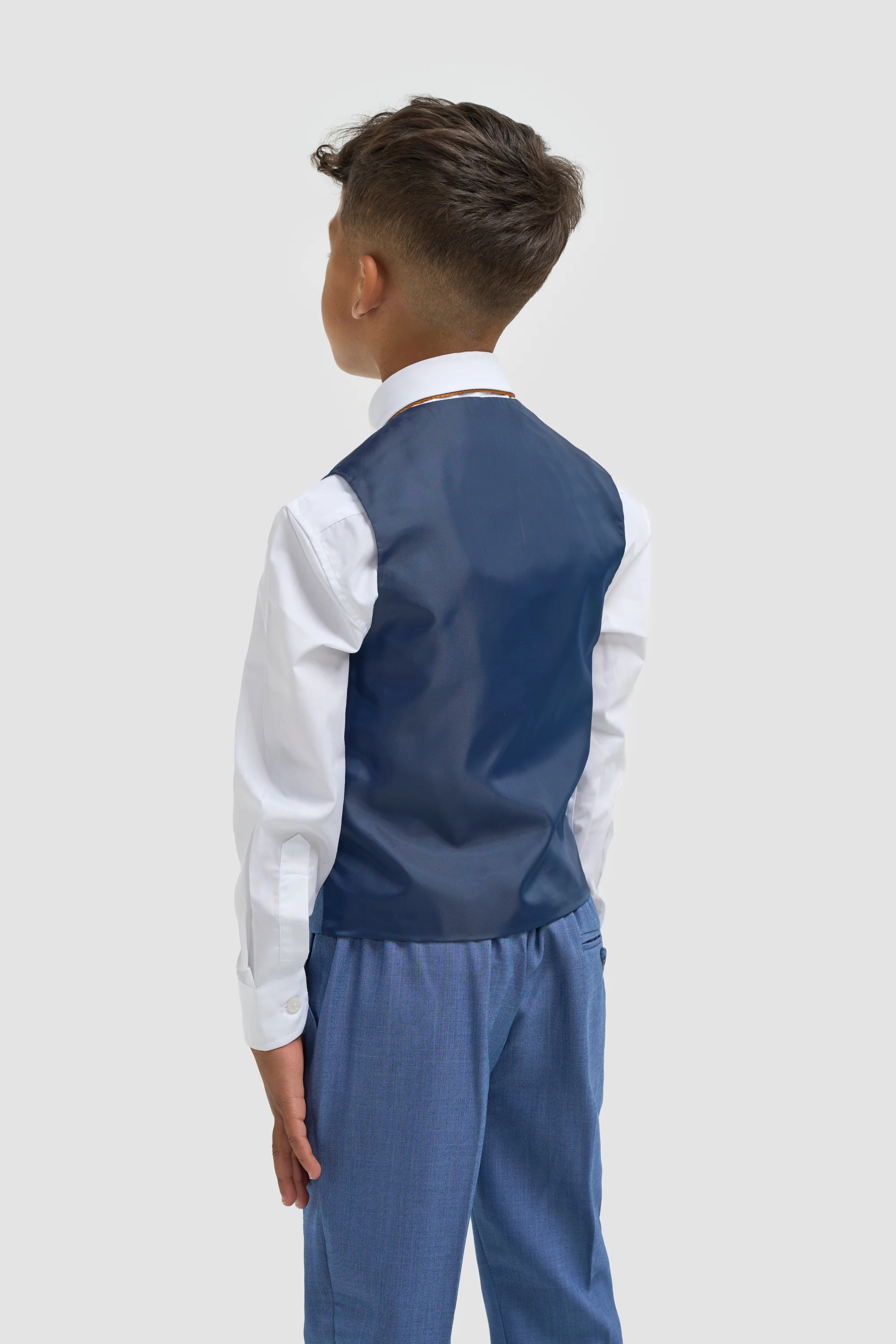 Boys Sky Blue Three Piece Suit - Image 6