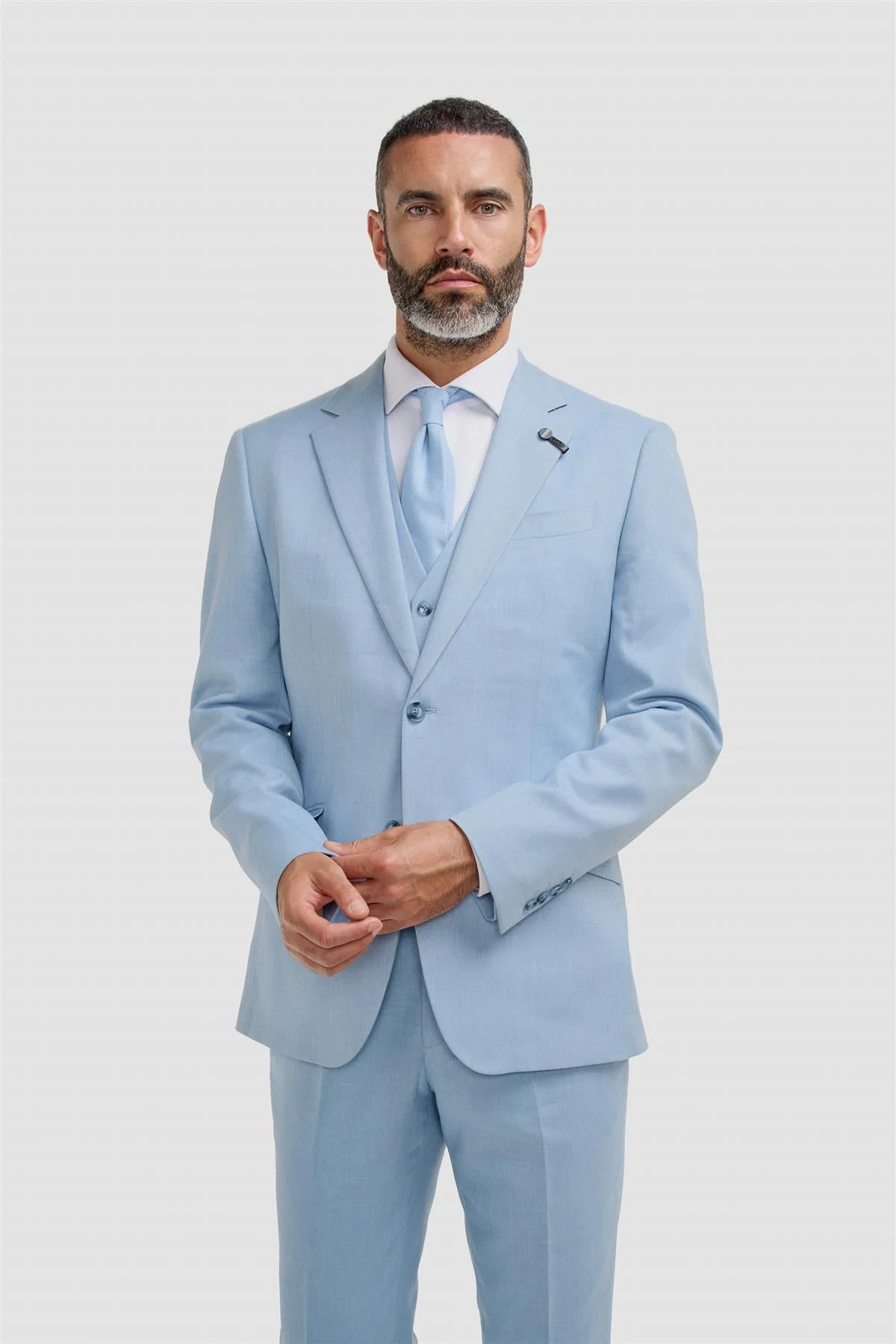 Malibu Sky melange Three Piece Suit - Image 2