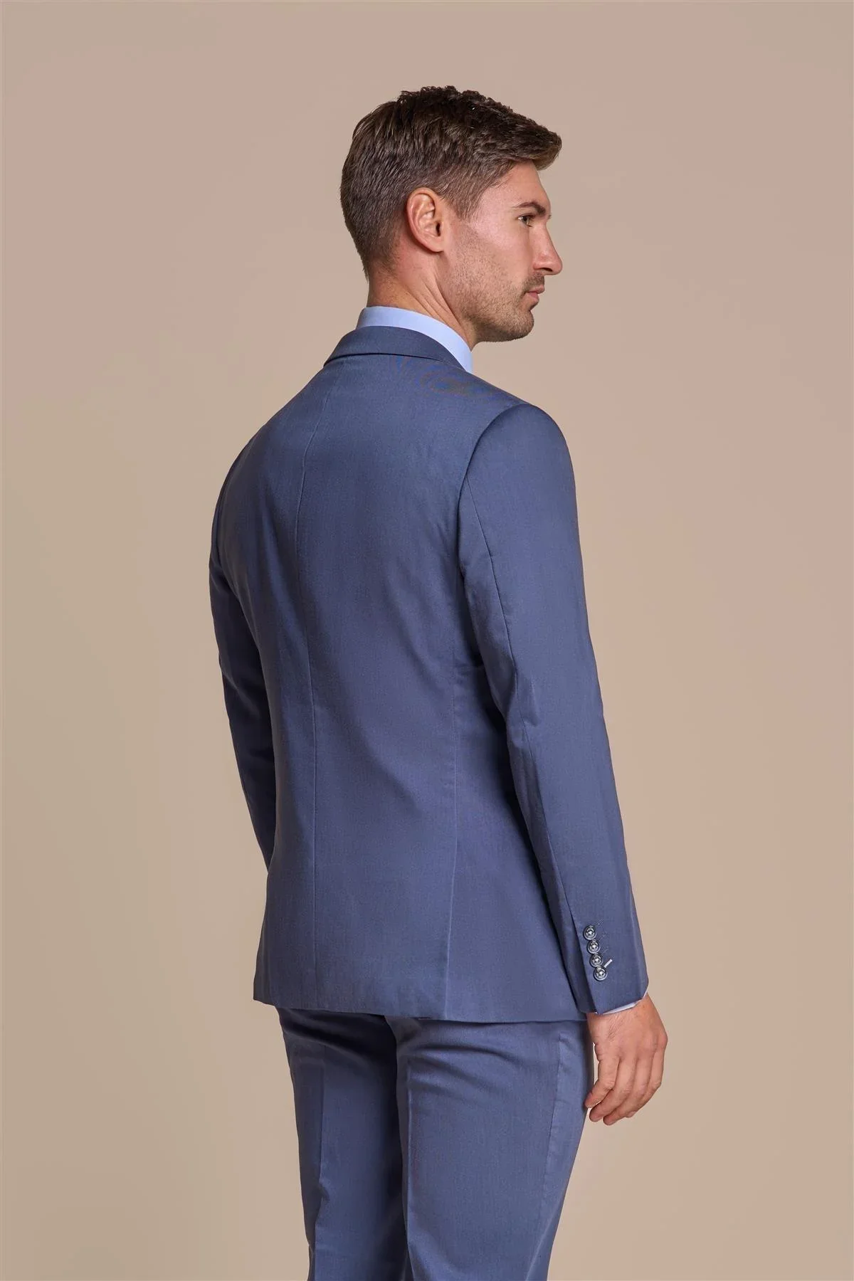 Teal Plain Three Piece Suit - Image 3