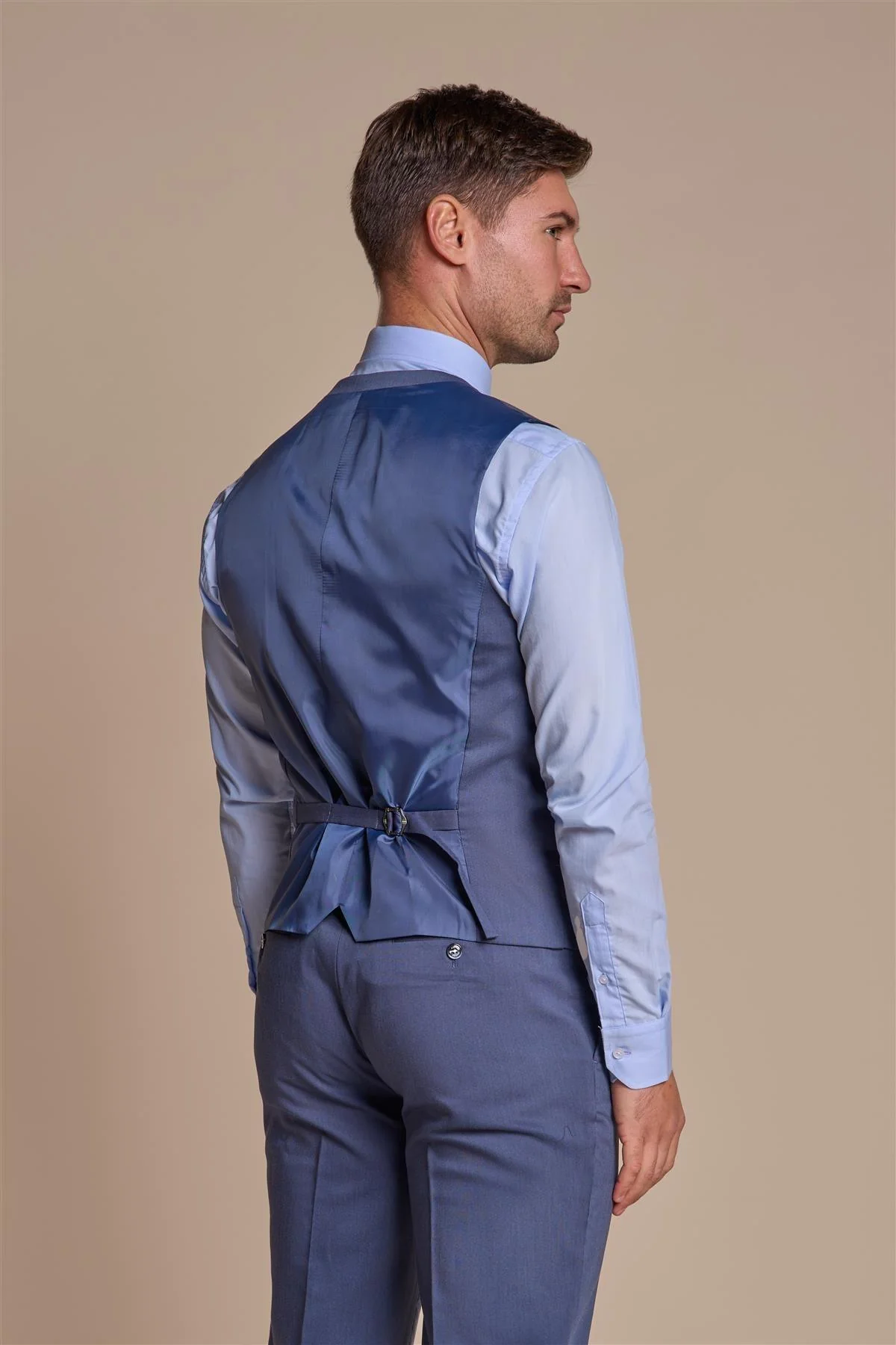 Teal Plain Waistcoat - Image 3