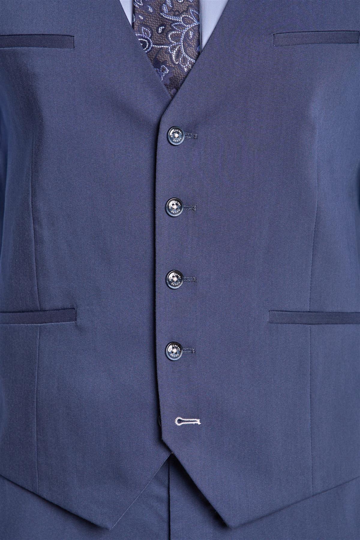 Teal Plain Waistcoat - Image 4