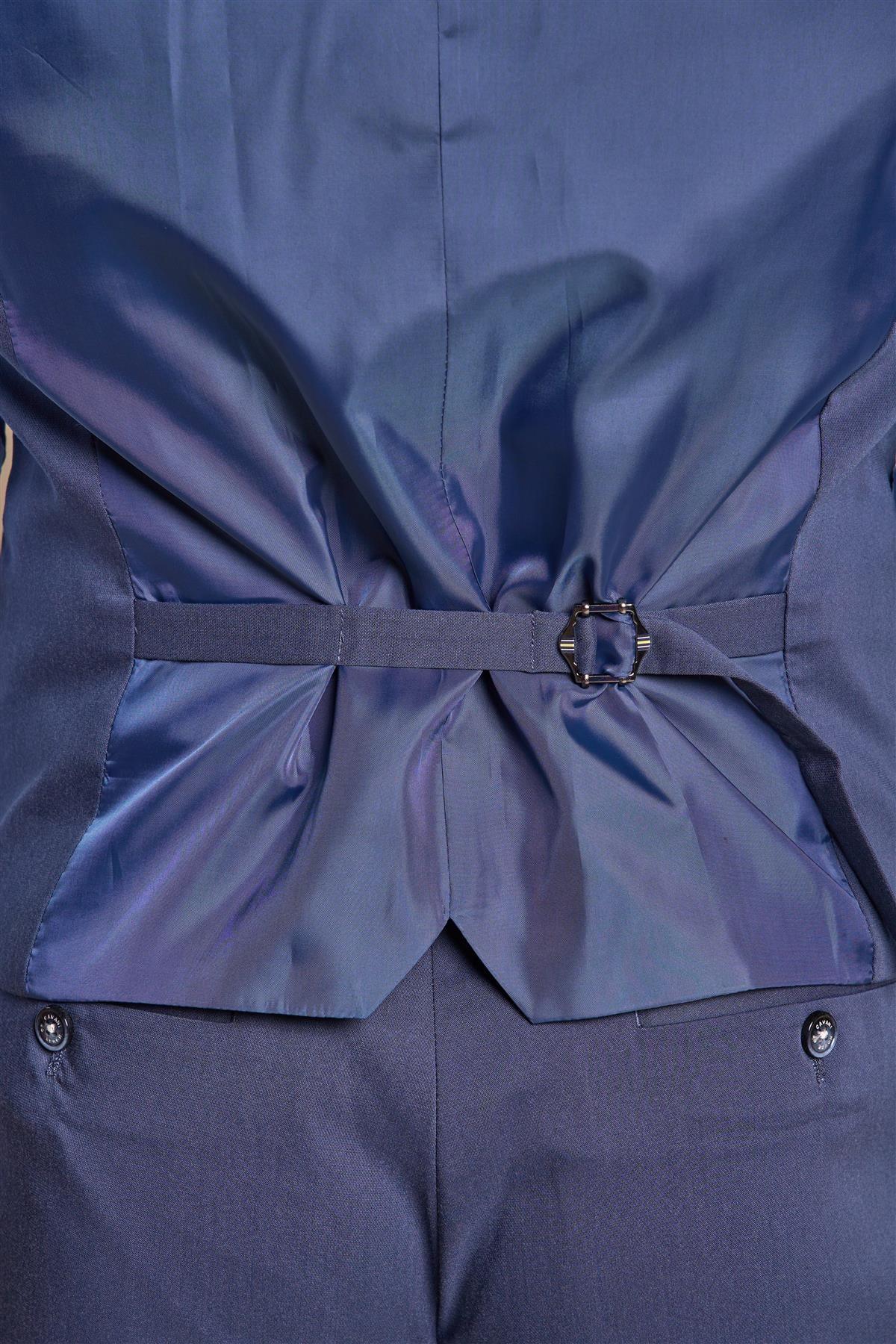 Teal Plain Waistcoat - Image 5