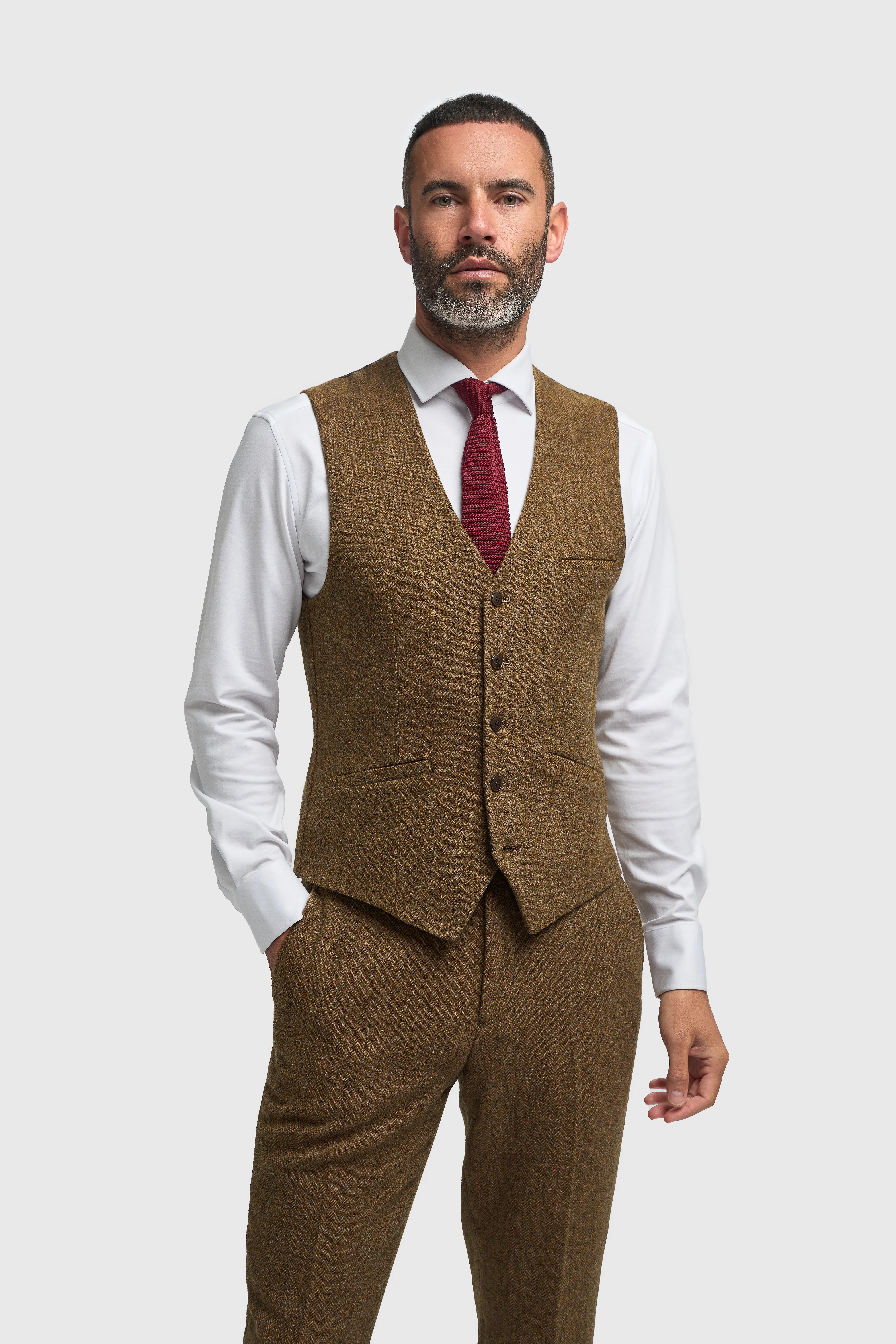 Thomas Brown Tweed Three Piece Suit - Image 3
