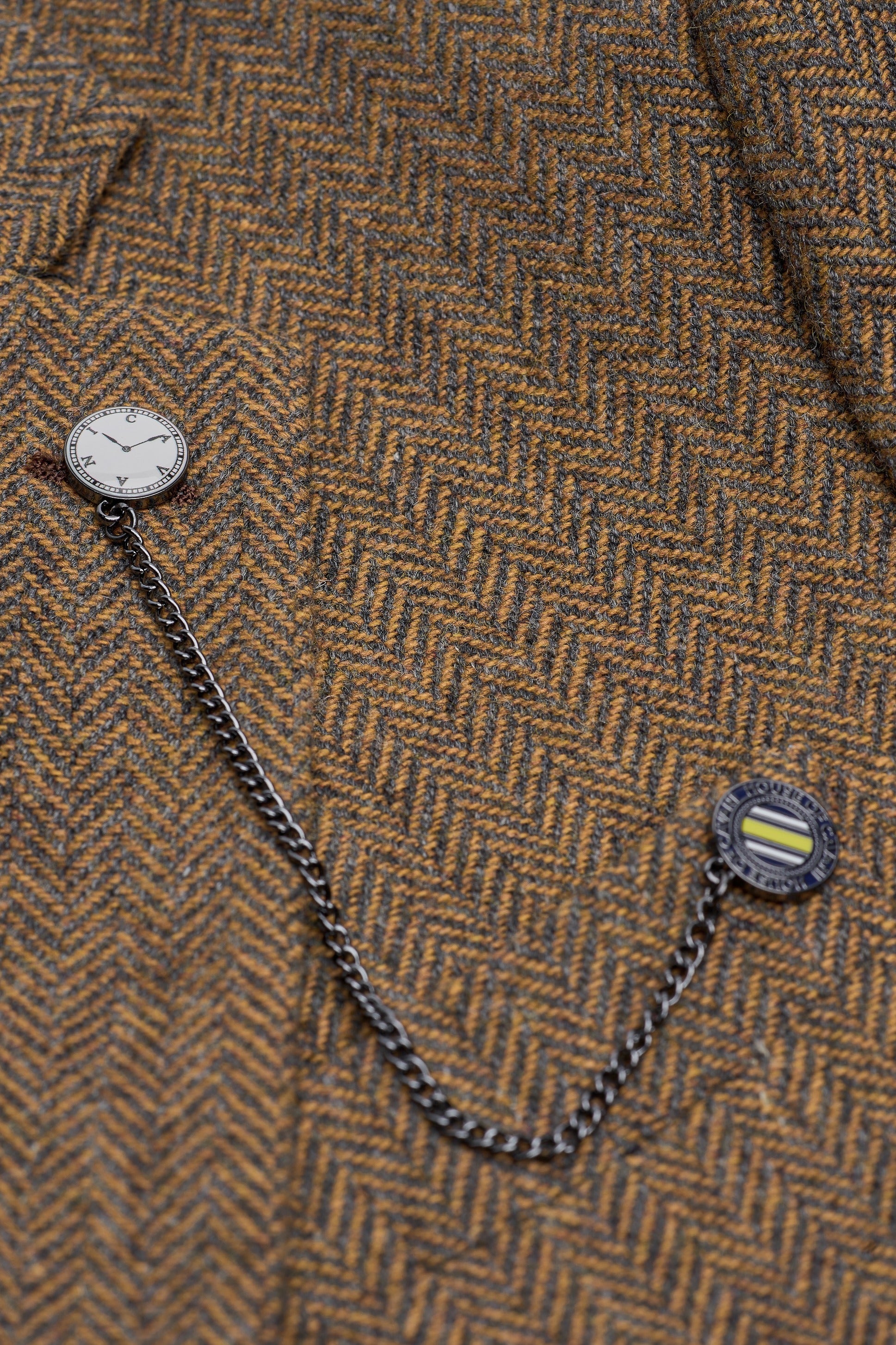 Thomas Brown Tweed Three Piece Suit - Image 9