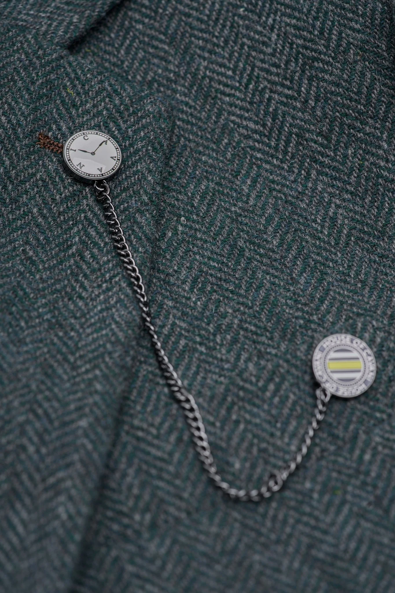 Thomas Lush Olive Tweed Three Piece Suit - Image 7