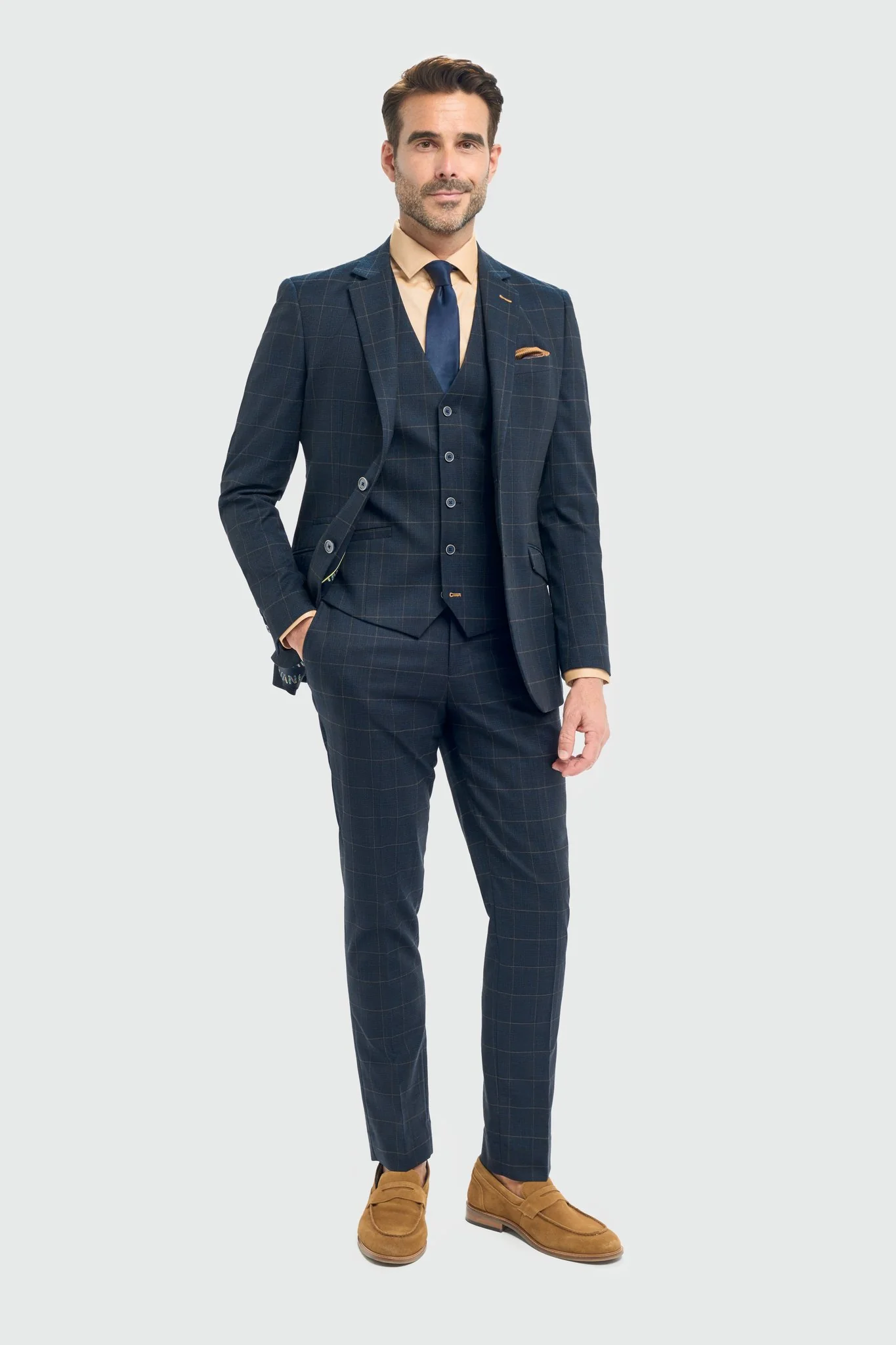 Torino Navy Three Piece Suit - Image 2